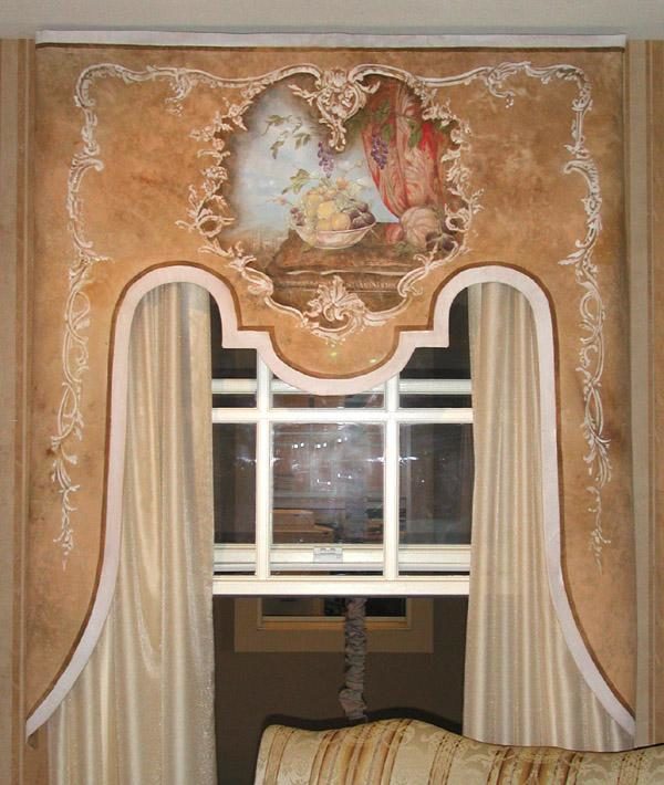 Fabric lambrequin