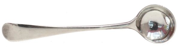 Four silver plated mustard spoons