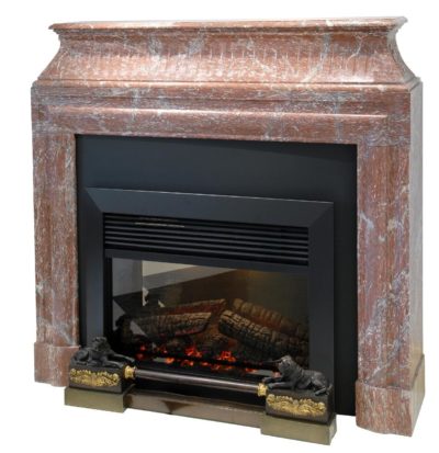 Rose marble fireplace mantle