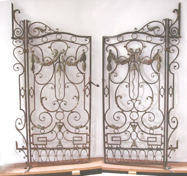 Elegant pair of iron gates