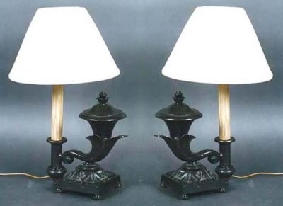 Bronze oil lamps