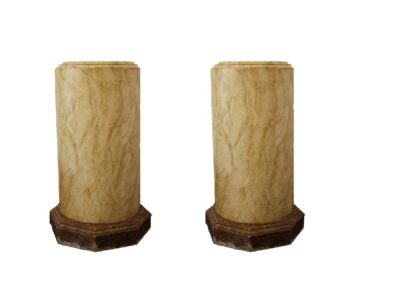 Pair of Faux Marble Painted Pedestals