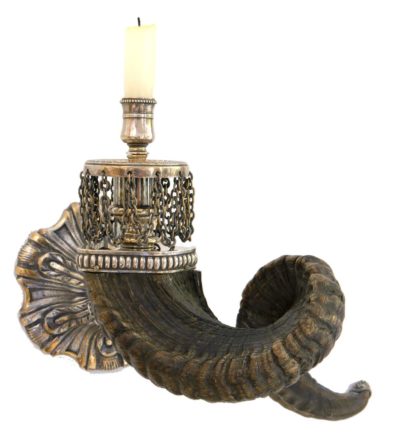 An unusual and decorative pair of wall sconces