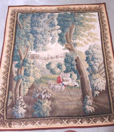 Aubusson tapestry, vegetal dyed wool