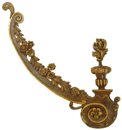 Italian Neoclassical painted and parcel-gilt archetectual scrolls