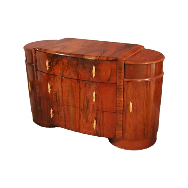 Studio Shot of Art Deco Walnut Commode