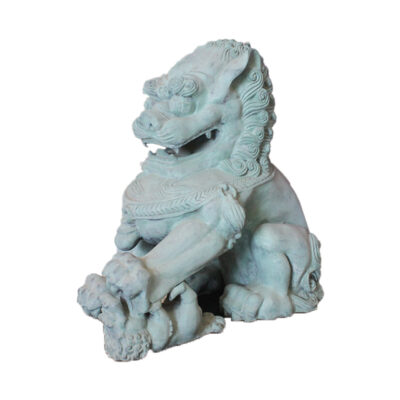Bronze Guardian Foo Lions, Circa 1980 - Set of 2