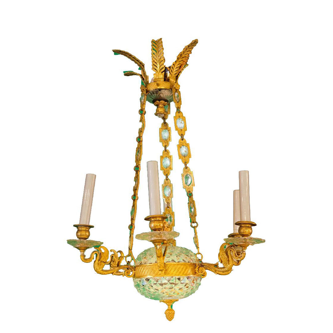 Charles X Ormolu & Cut-Glass Chandelier, Circa 1825
