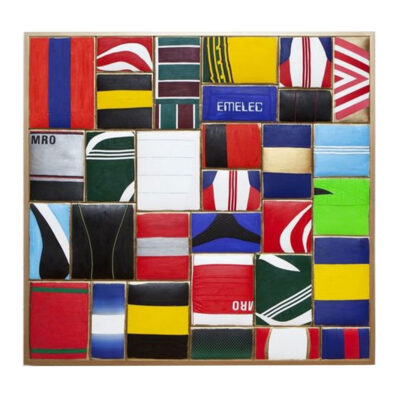 'Emelec' Acrylic on Canvas and Fabric, by Leda Catunda