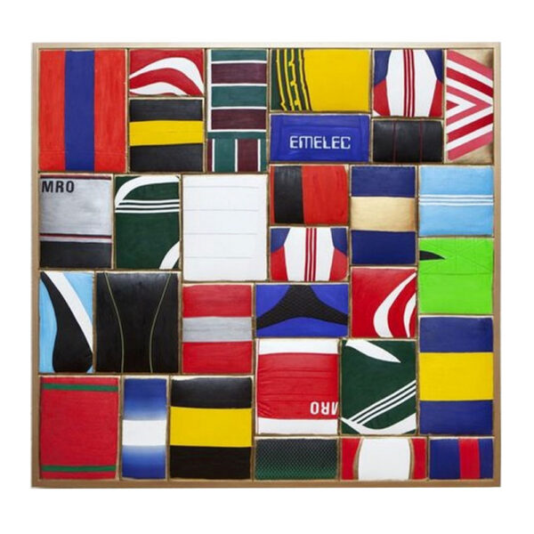 'Emelec' Acrylic on Canvas and Fabric, by Leda Catunda