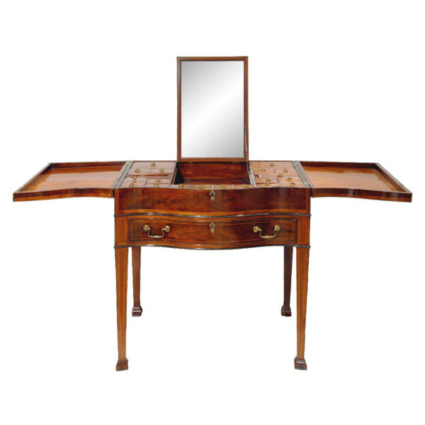 George III Inlaid Mahogany Dressing Table