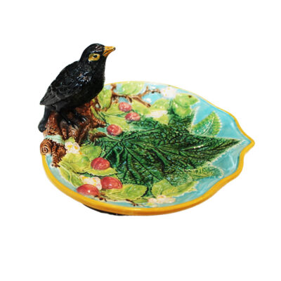 George Jones Majolica Strawberry Dish