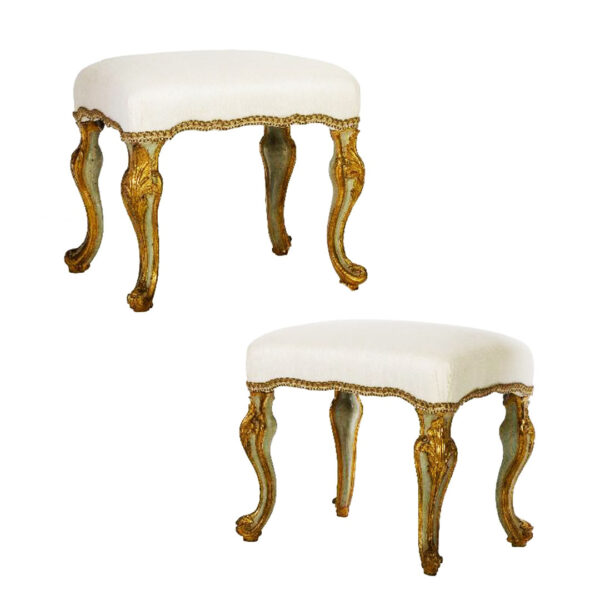 Italian Rococo Stools Piedmontese, Circa 1750 - Set of 2