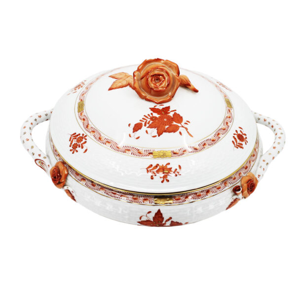 Herend Porcelain Vegetable Dish - Chinese Bouquet Pattern