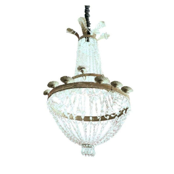 Italian Beaded Candle Chandelier