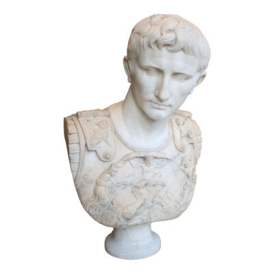 Italian Marble Bust of Augustus of Prima Porta