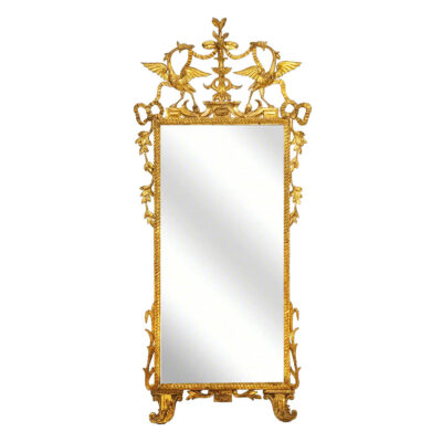 studio mshot of Italian Neoclassical Giltwood Mirrors, 18th-Century - Set of 2