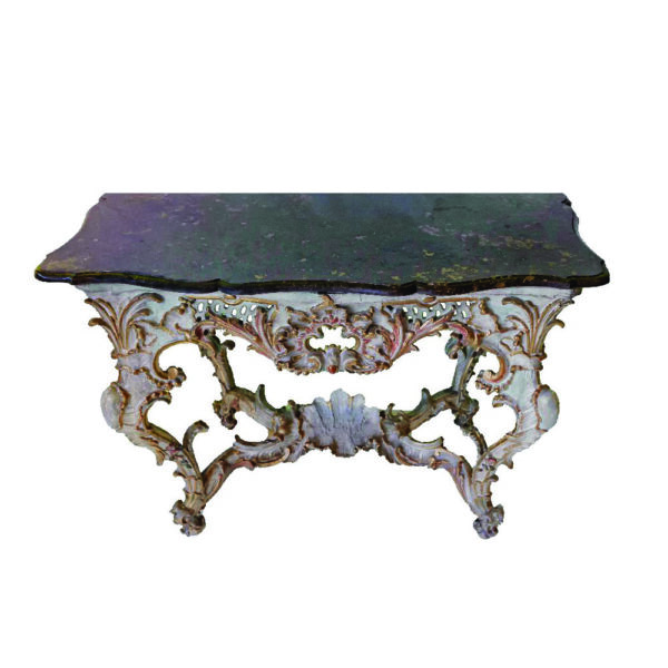 Italian Rococo Parcel-Gilt Console Table