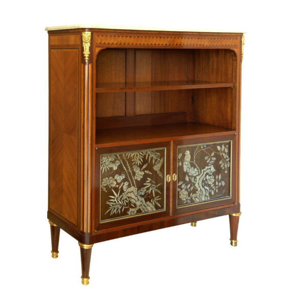 Jansen, Diminutive Louis XVI-style Chinoiserie Book Case
