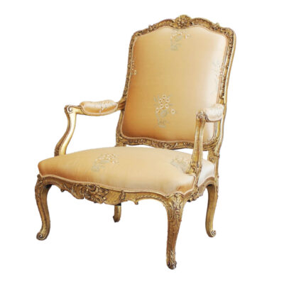 Louis XV Style Giltwood Fauteuils - Set of 2