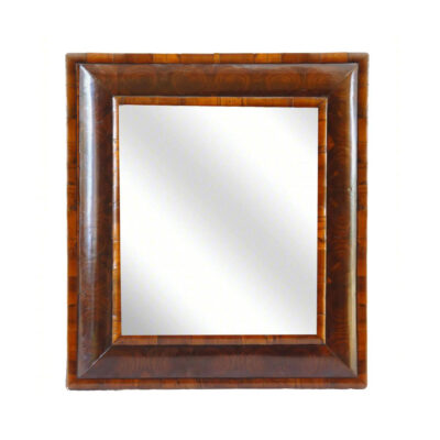 Studio Shot of Oyster-veneered framed wall mirror