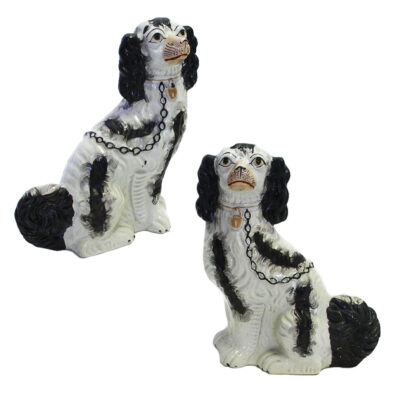 Ceramic Spaniel Dogs - Set of 2