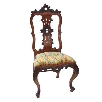 Portuguese Rococo Walnut Side Chairs - Set of 4