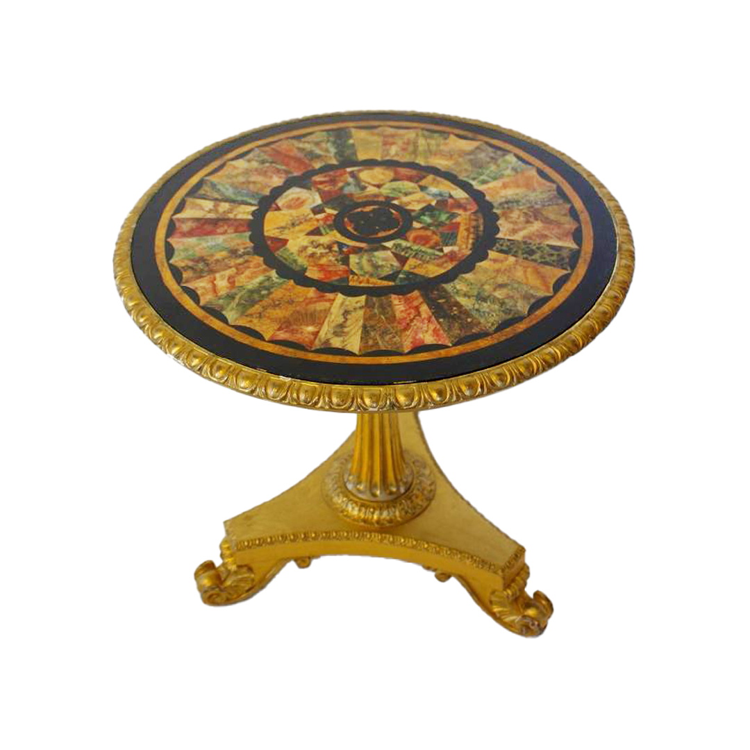 Scagliola & Giltwood Center Table