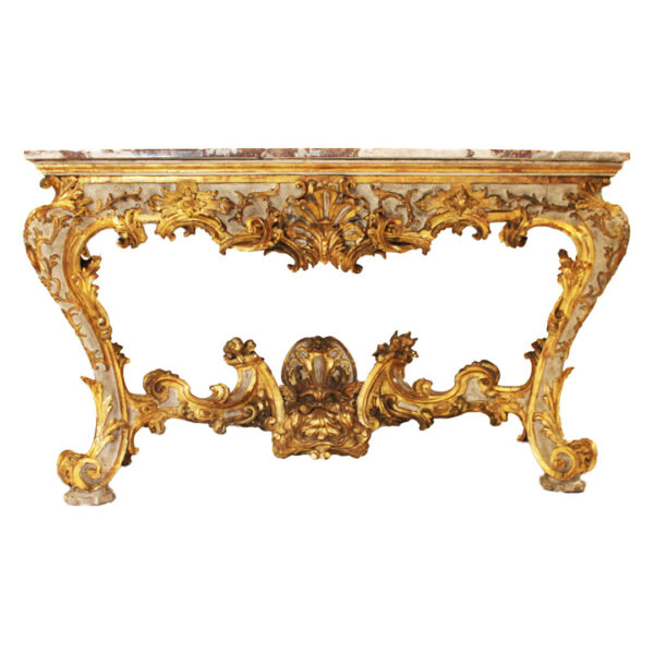 Venetian Rococo Giltwood Console Table