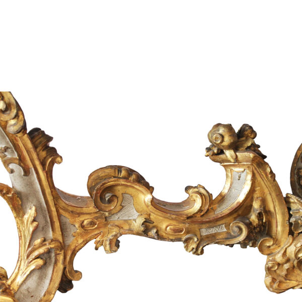 Venetian Rococo Giltwood Console Table close up bottom left
