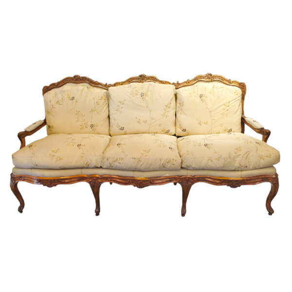 Italian Rococo Walnut Settee
