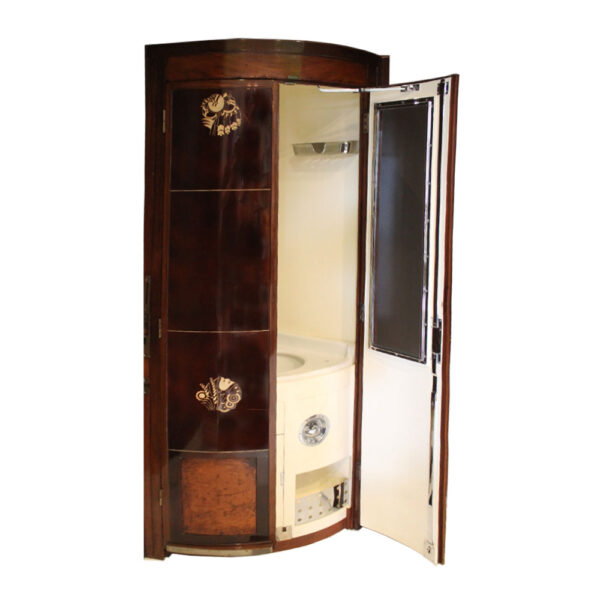 rene prou wash cabinet from oriental express, front view with one open door