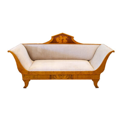 Biedemeier Marquetry & Birch Settee