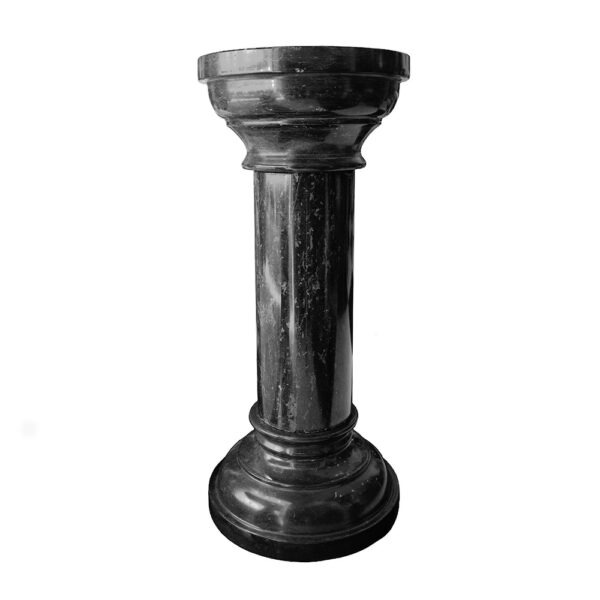 Black Marble Pedestals - Set of 2