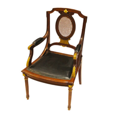 rare english regency desk chair with ormolu mounts