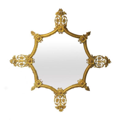 octagonal mirror english art deco with neo-classical design
