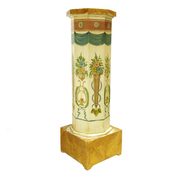 Grecian-Style Polychrome Pedestals