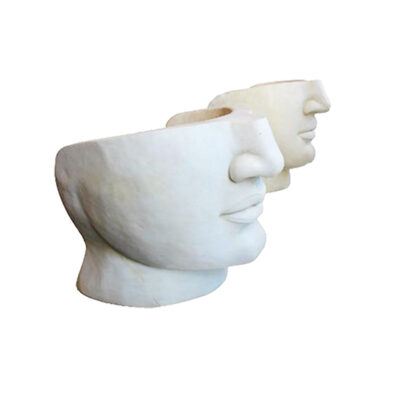 Surrealist White Marble Garden Chairs