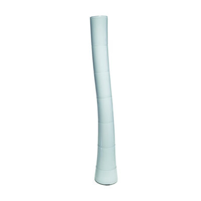 tall white ceramic vase in bamboo form